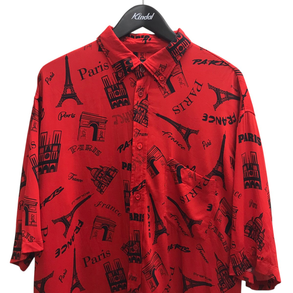 BALENCIAGA 総柄半袖シャツ 古着・中古-2枚目のアイテム画像