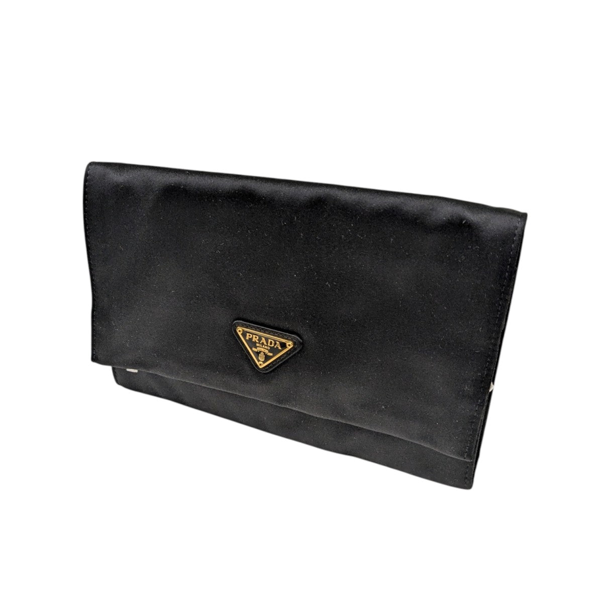 小物 PRADA PRADA(プラダ) 三つ折り 小物入れ クラッチバッグ 2NC037 ブラック