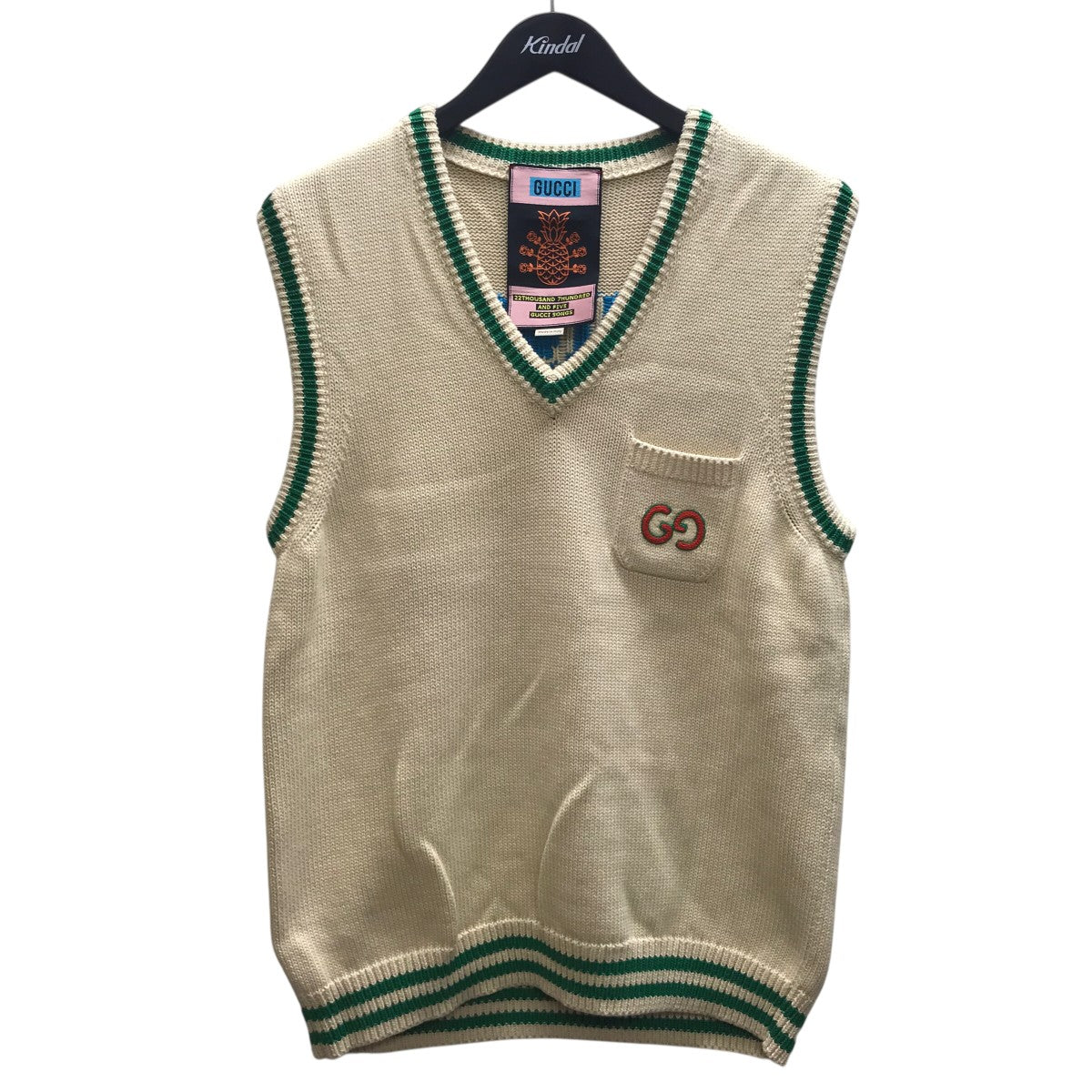 GUCCI(グッチ) パイナップルニットベスト 683099 XKB73 アイボリー