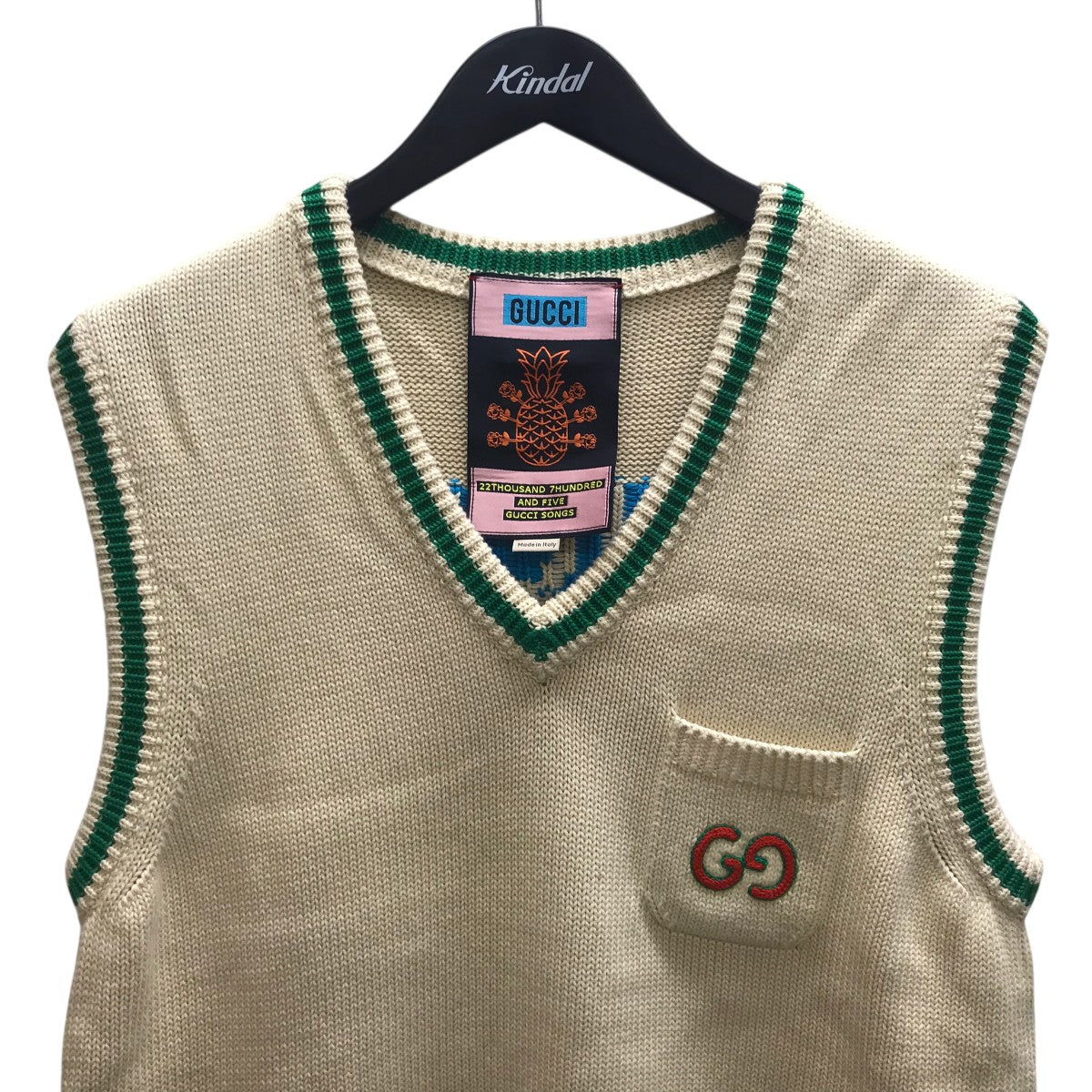 GUCCI(グッチ) パイナップルニットベスト 683099 XKB73 アイボリー