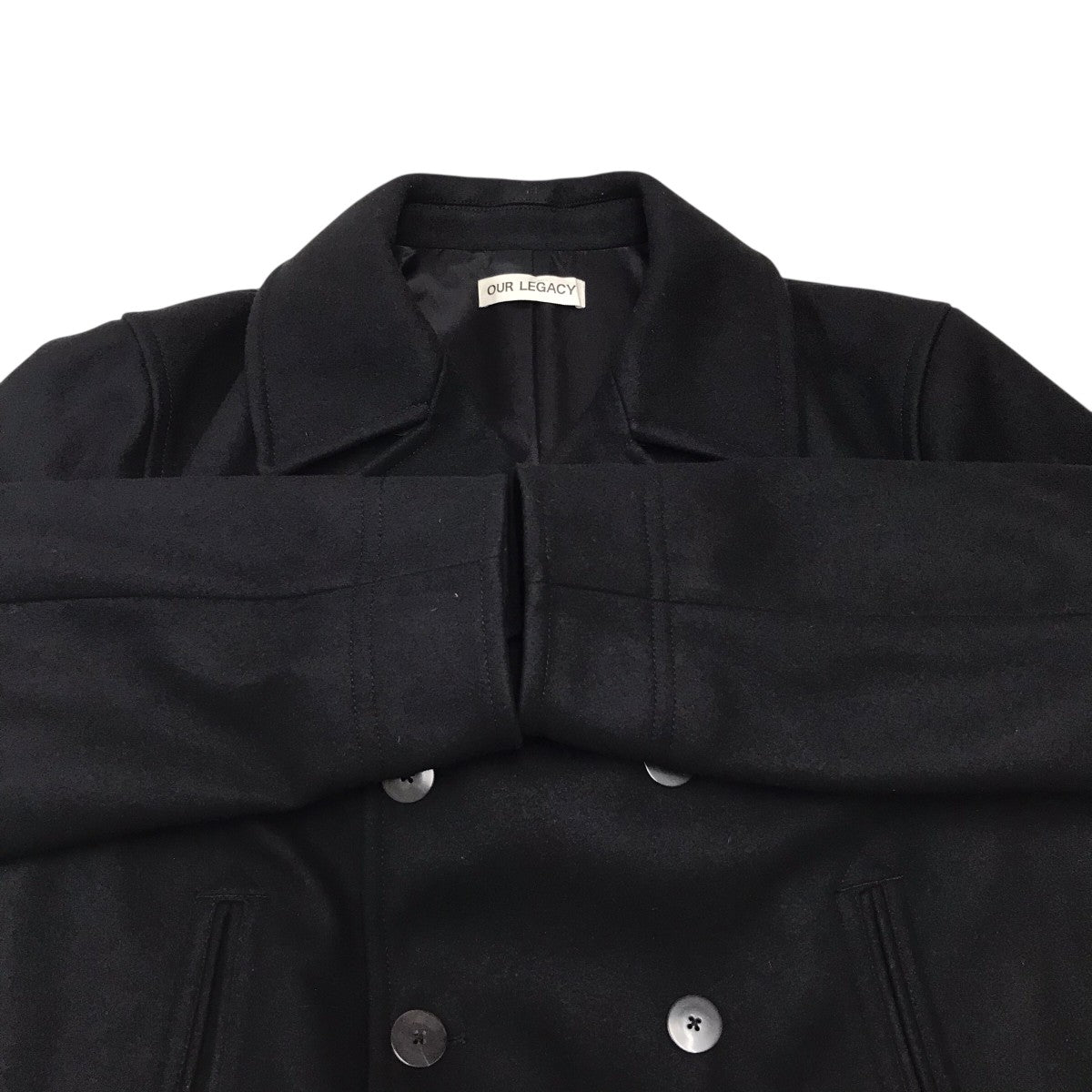 OUR LEGACY(アワーレガシー) PEACOAT Black Opulent Melton Pコート