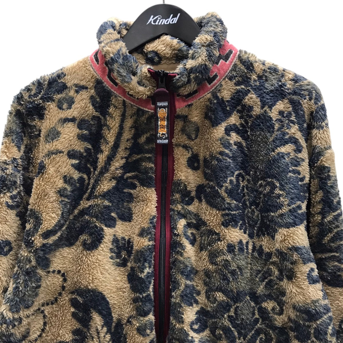 KAPITAL(キャピタル) Damask Fleece Zip Jacket Beige フリース