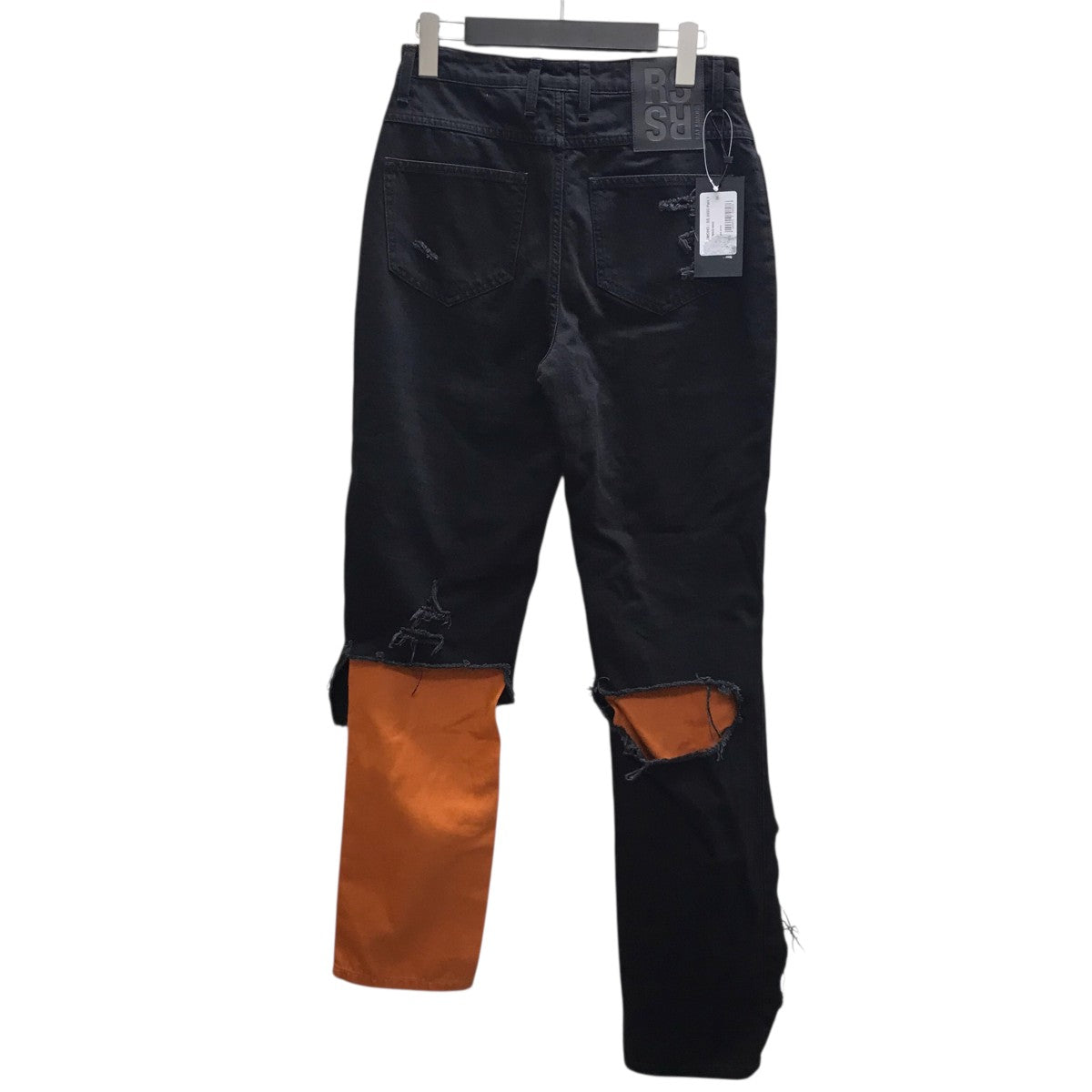 RAF SIMONS 【DESTROYED DUOBLE DENM】 ダメージ加工デニムパンツ 古着・中古-2枚目のアイテム画像