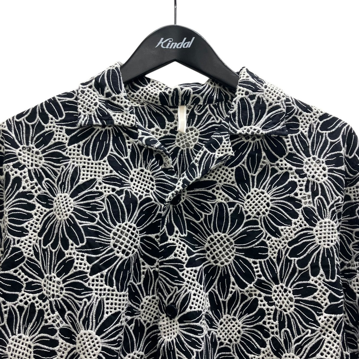 SUNFLOWER(サンフラワー) CAYO SS SHIRT半袖シャツ ブラック×ホワイト