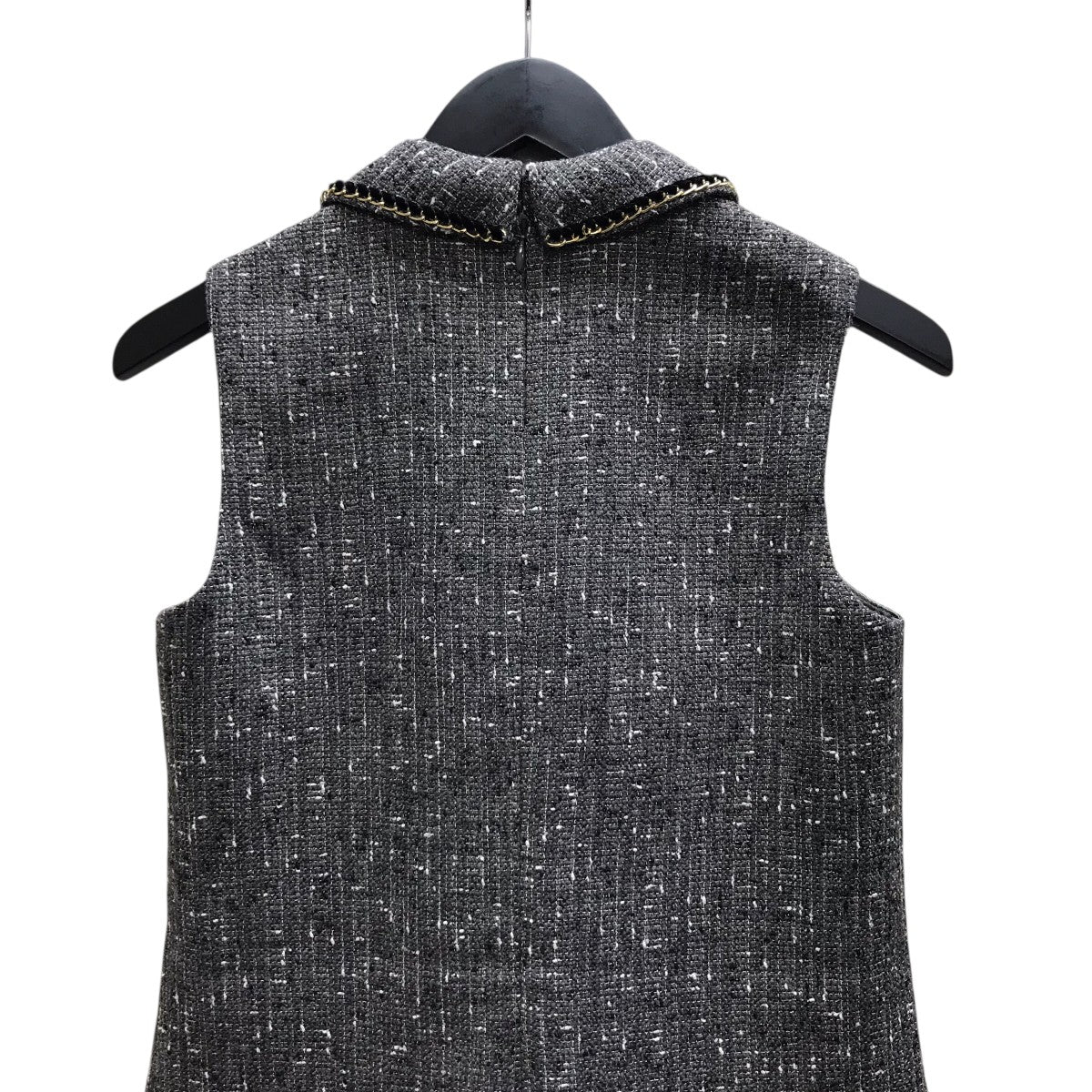 ROBEde FLEURS classic tweed mini dressドレスLF4634 古着・中古-4枚目のアイテム画像