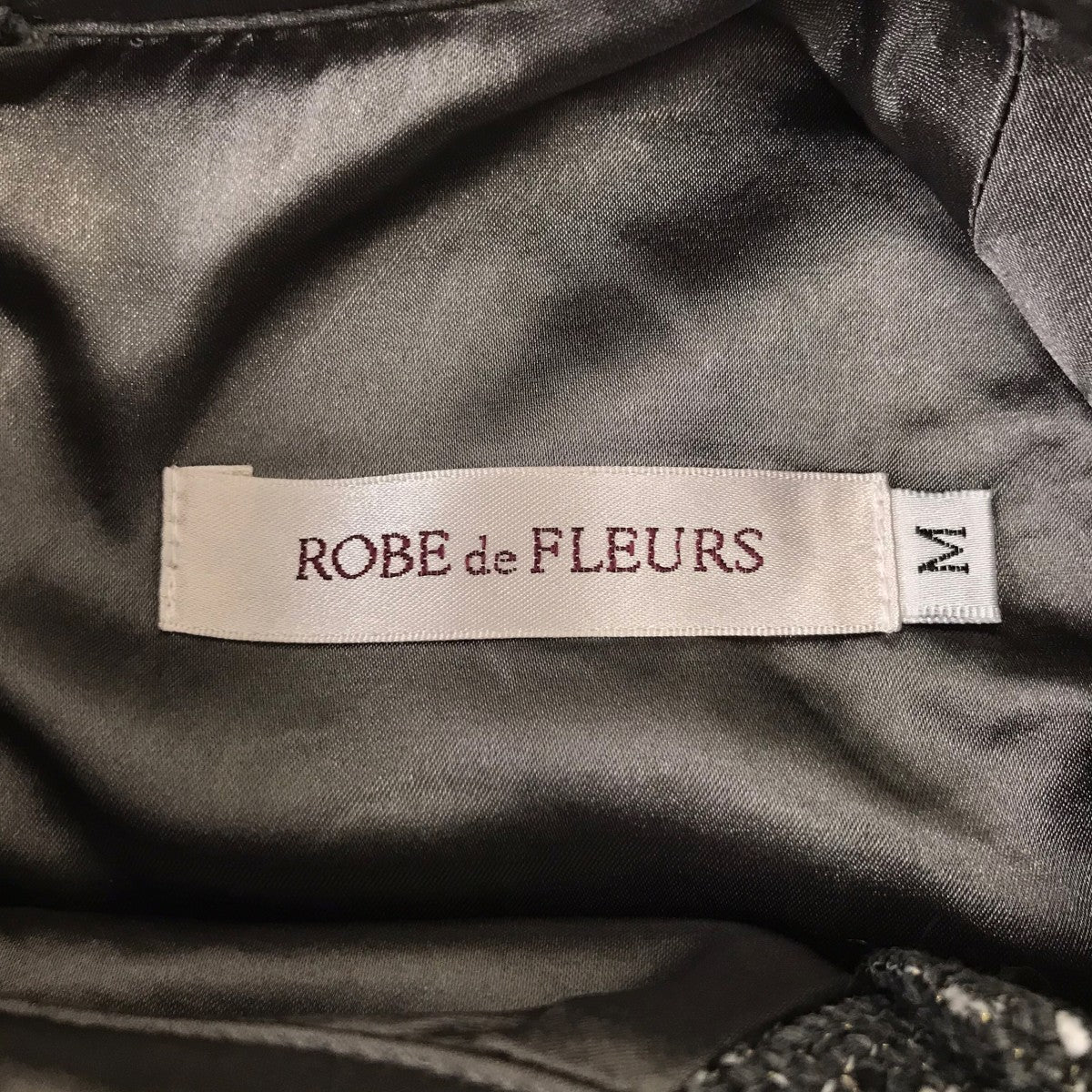 ROBEde FLEURS classic tweed mini dressドレスLF4634 古着・中古-5枚目のアイテム画像