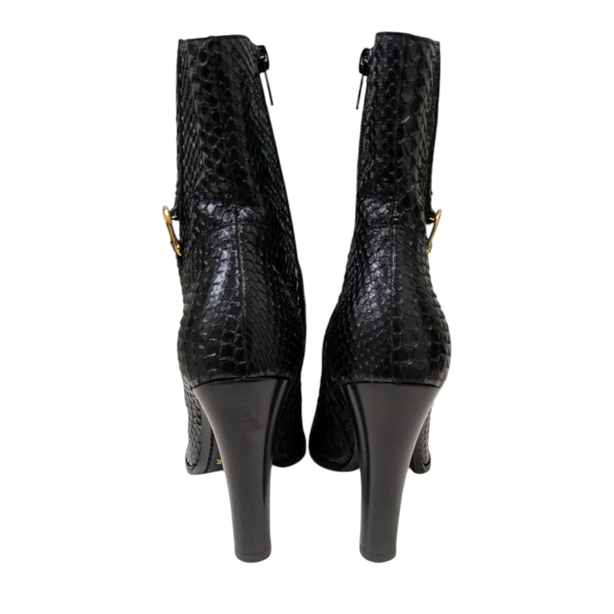 CELINE メタルヒールブーツ サイズ36 セリーヌ CELINE チャンキーヒール ロゴ メタルリング ブーツ ミドル