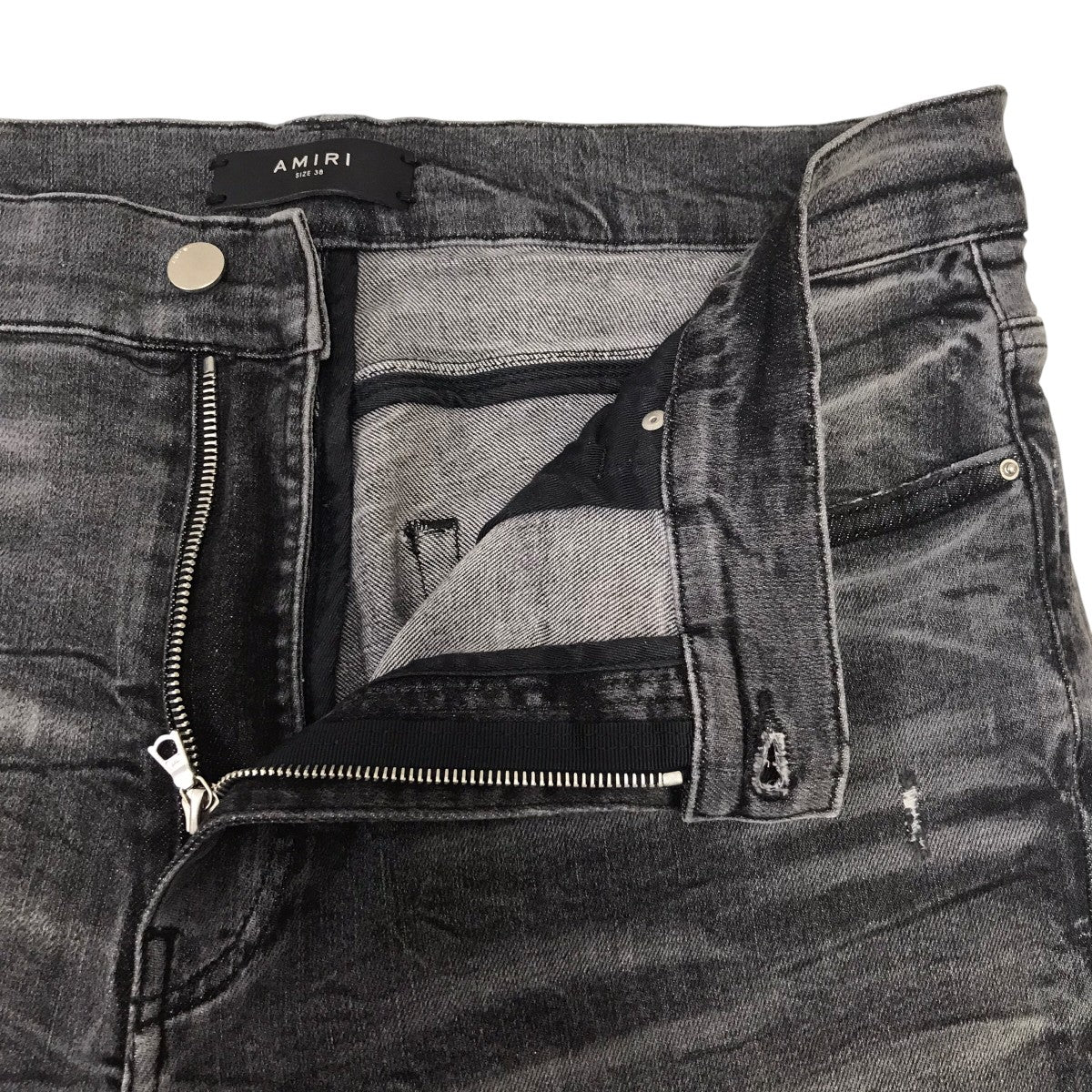 AMIRI(アミリ) ダメージ加工デニムパンツ グレー サイズ 38｜【公式