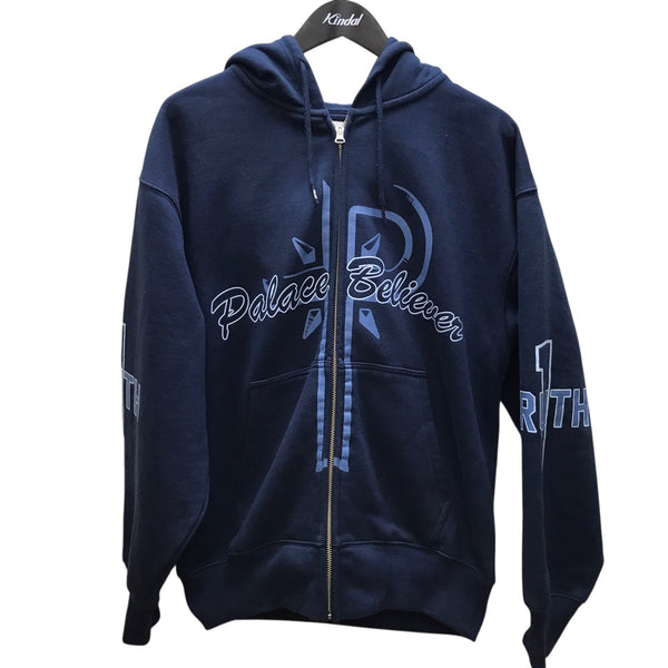 PALACE(パレス) 25SS「BELIEVER ZIP HOOD NAVY」ジップパーカー