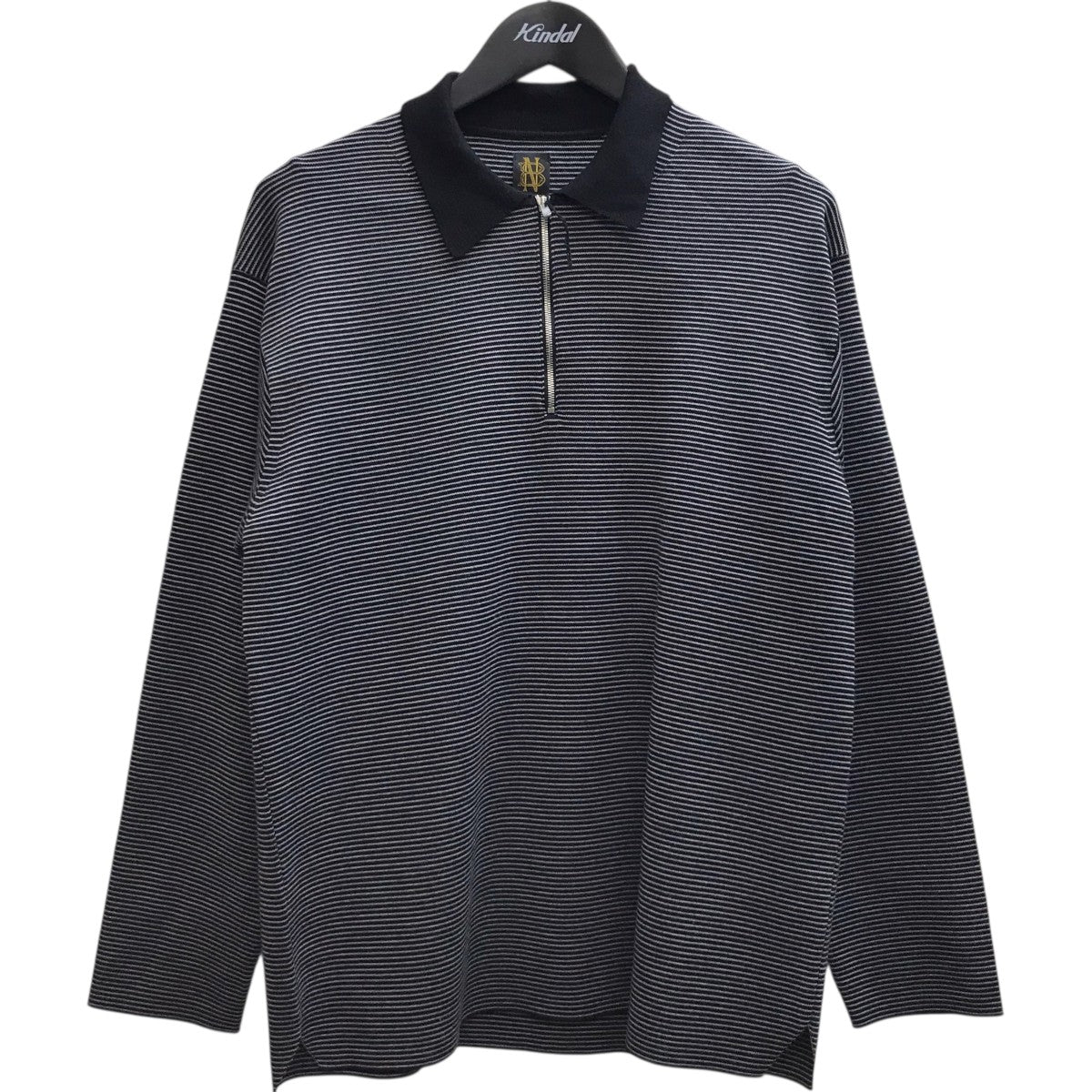 BATONER 【32G SMOOH WOOL POLO HALF ZIP】 ハーフジップポロシャツ 古着・中古-1枚目のアイテム画像