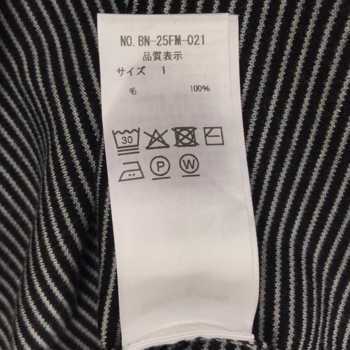 BATONER 【32G SMOOH WOOL POLO HALF ZIP】 ハーフジップポロシャツ 古着・中古-7枚目のアイテム画像