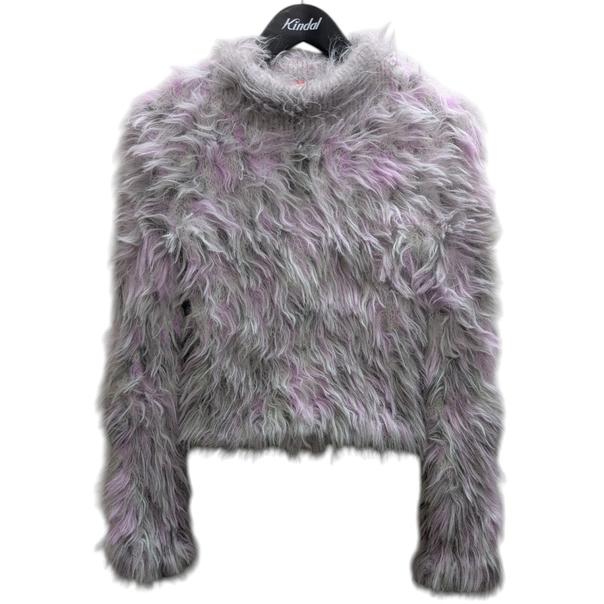 「Lavender M-Annika Fuzzy Knit Sweater」 ショート丈ニット