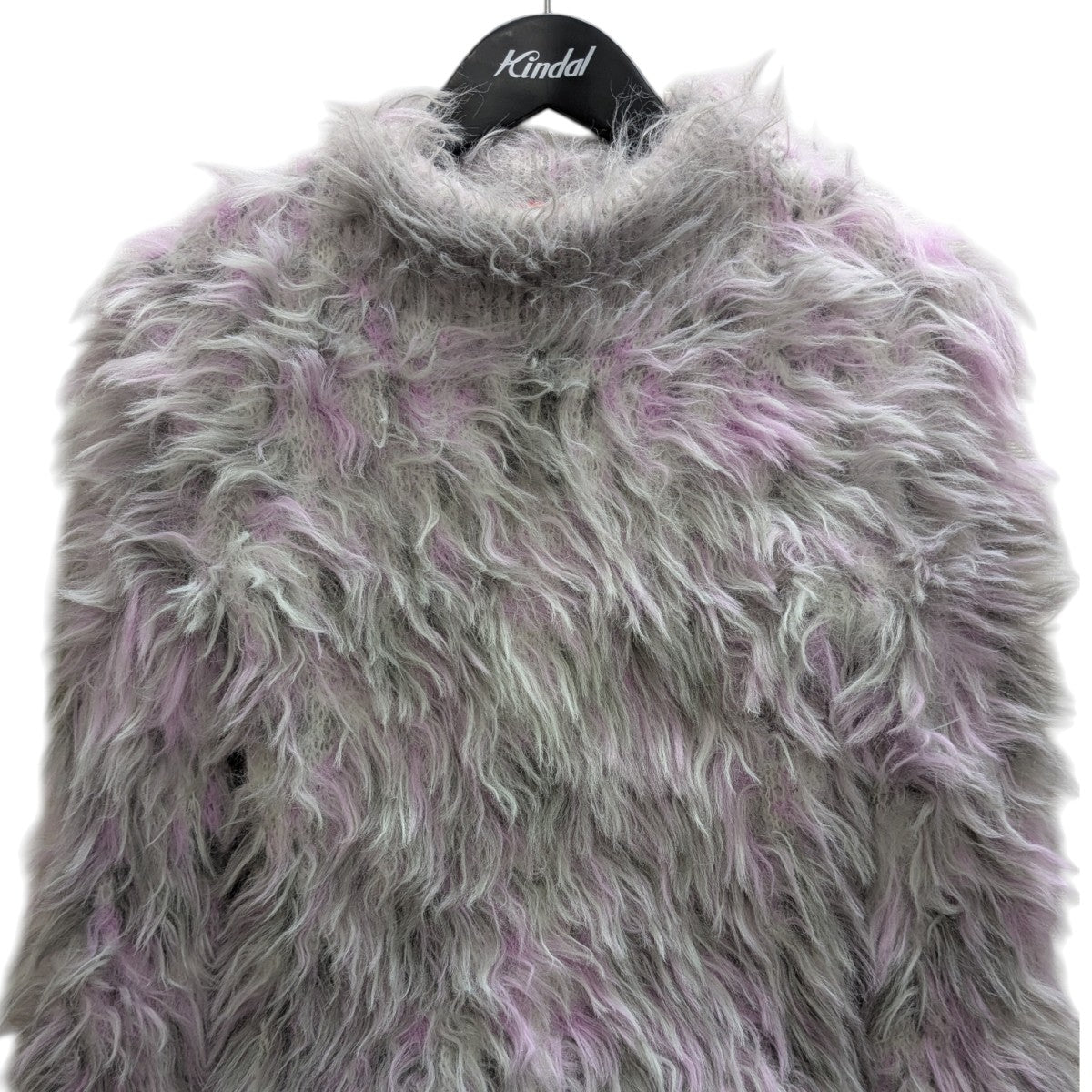 「Lavender M-Annika Fuzzy Knit Sweater」 ショート丈ニット