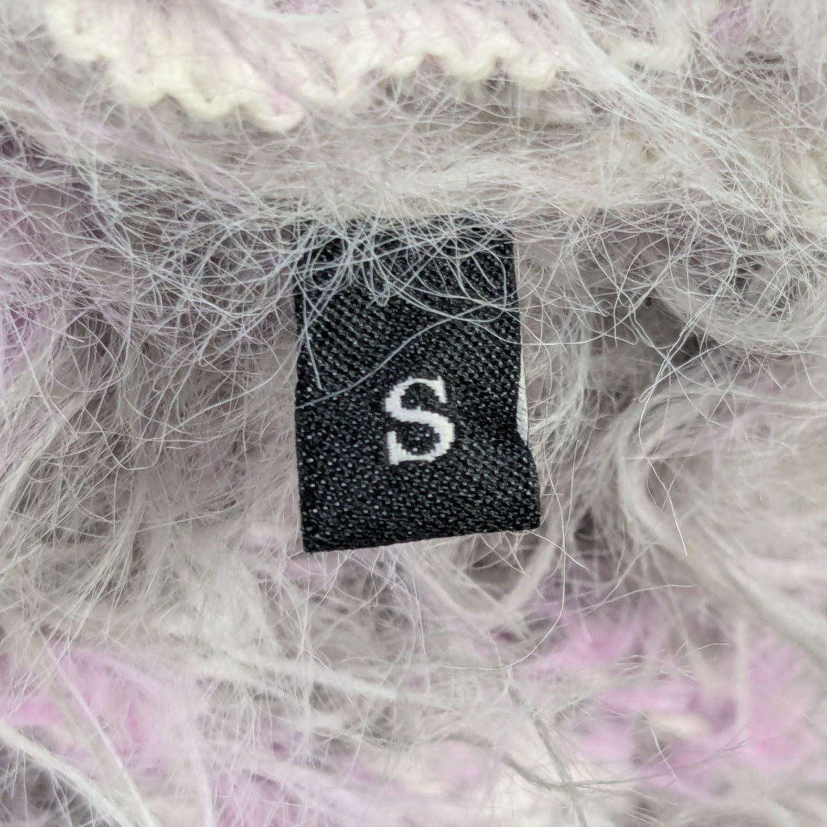 「Lavender M-Annika Fuzzy Knit Sweater」 ショート丈ニット