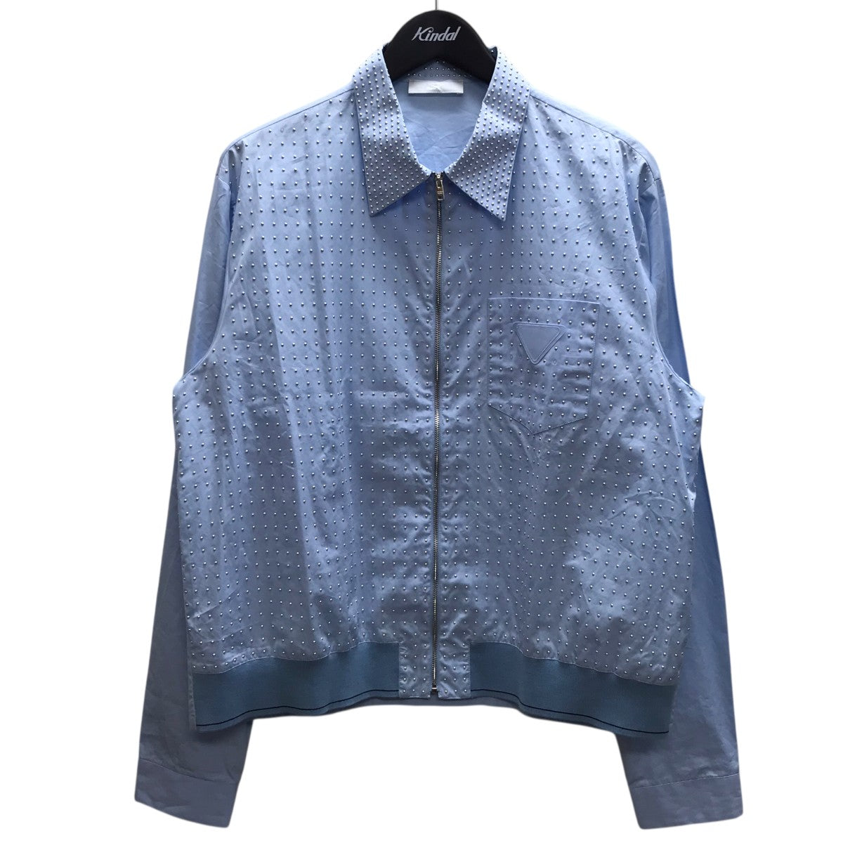 PRADA スタッズジップアップシャツジャケット 古着・中古-1枚目のアイテム画像