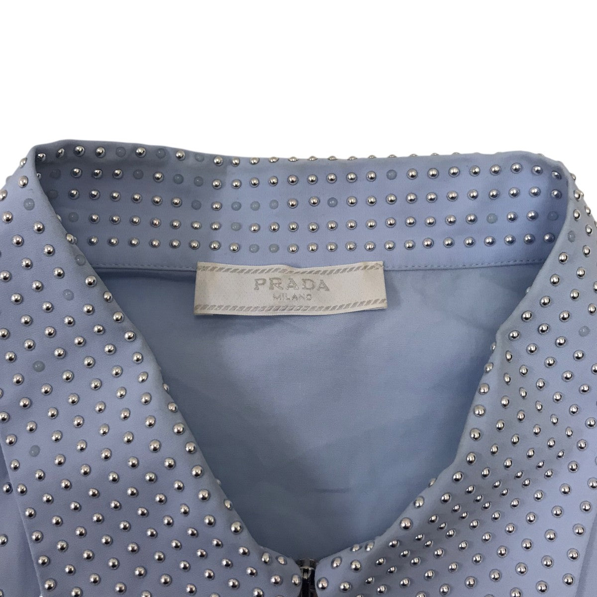 PRADA スタッズジップアップシャツジャケット 古着・中古-5枚目のアイテム画像