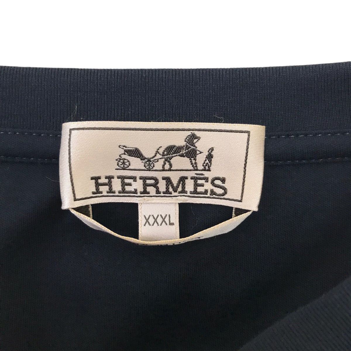 HERMES 胸レザーロゴパッチTシャツ 古着・中古-4枚目のアイテム画像