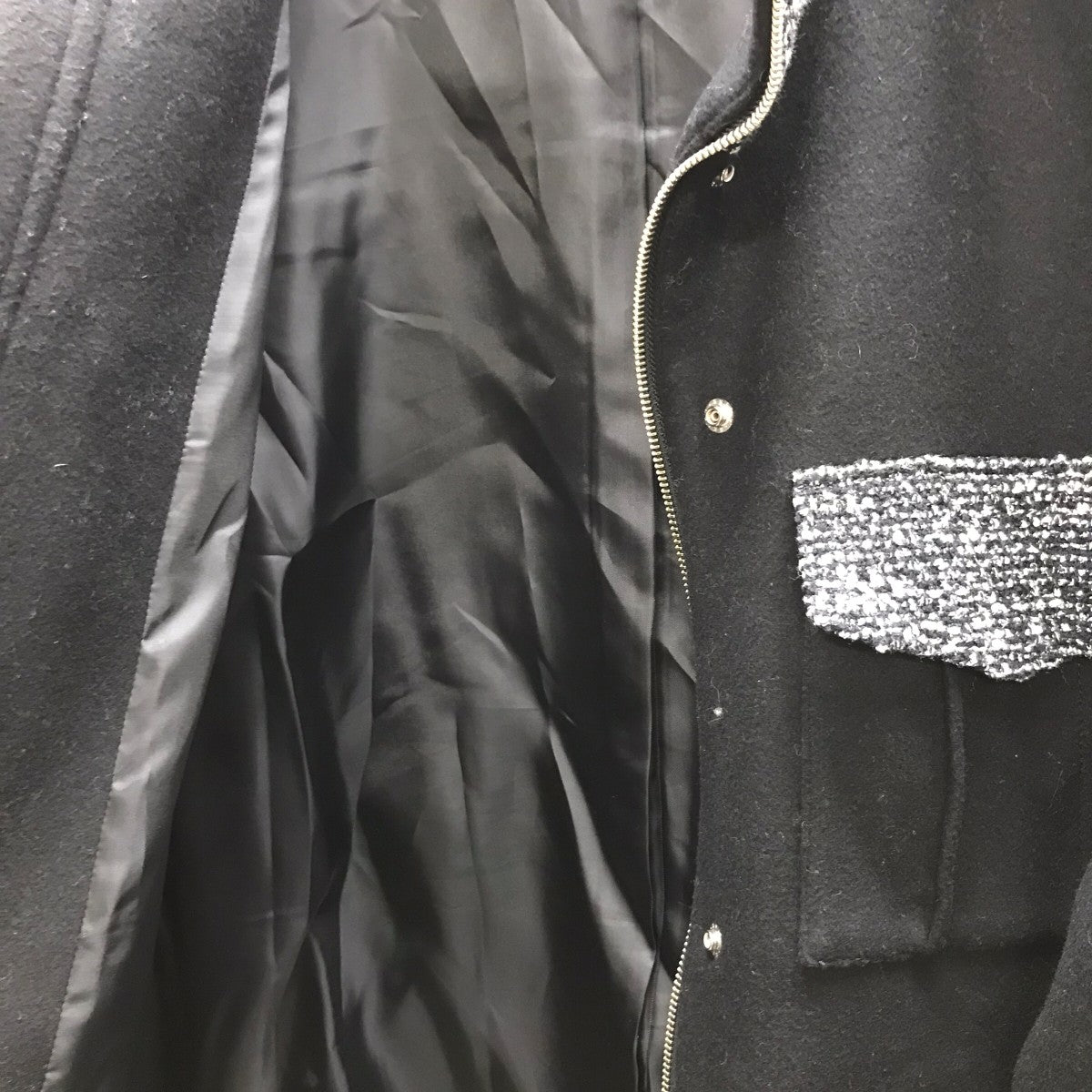 MATURED スタンドカラーツイードジャケット 古着・中古-4枚目のアイテム画像