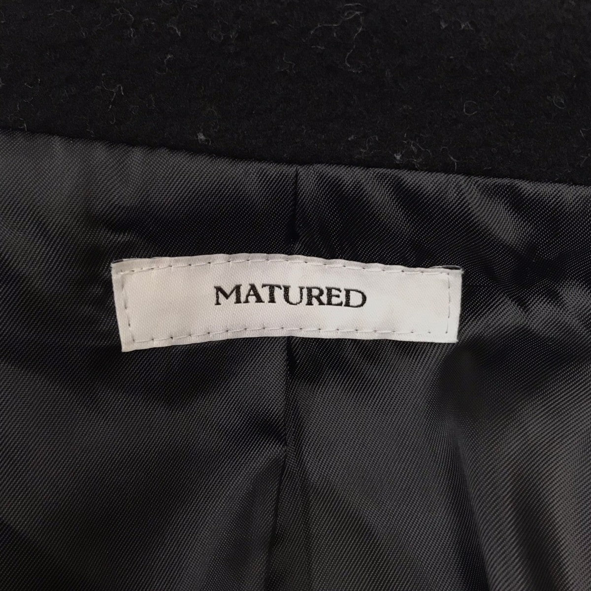 MATURED スタンドカラーツイードジャケット 古着・中古-5枚目のアイテム画像