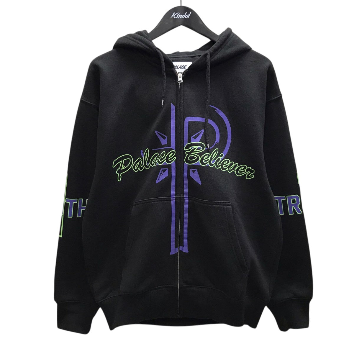 PALACE(パレス) 25SS「BELIEVER ZIP HOOD」ジップパーカー グレー
