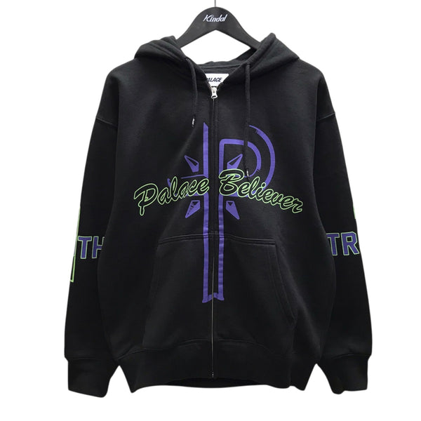 PALACE(パレス) 25SS「BELIEVER ZIP HOOD」ジップパーカー グレー