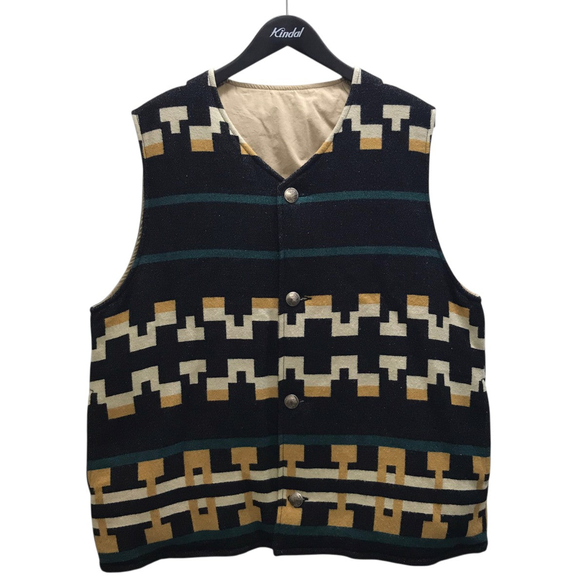 visvim ビズビム　ダウンベスト VISVIM(ビズビム) KORA DOWN VEST NATIVE BLANKET リバーシブルダウン