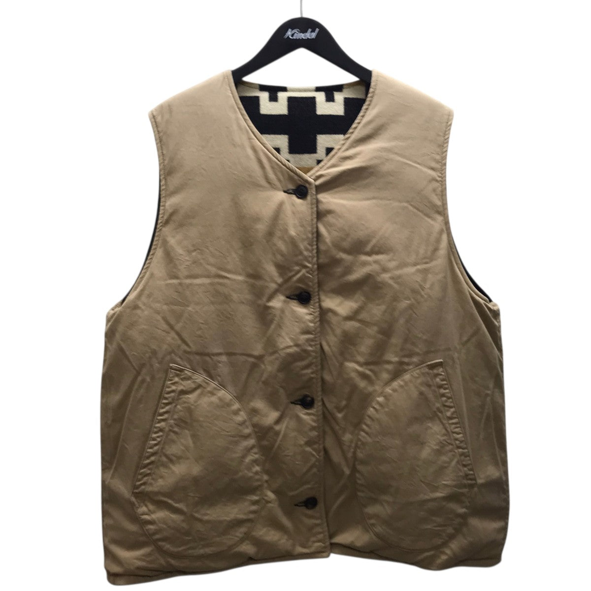 VISVIM(ビズビム) KORA DOWN VEST NATIVE BLANKET リバーシブルダウン