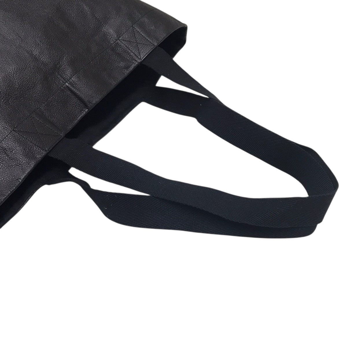 YOHJI YAMAMOTO(ヨウジヤマモト) レザートートバッグ ブラック｜【公式