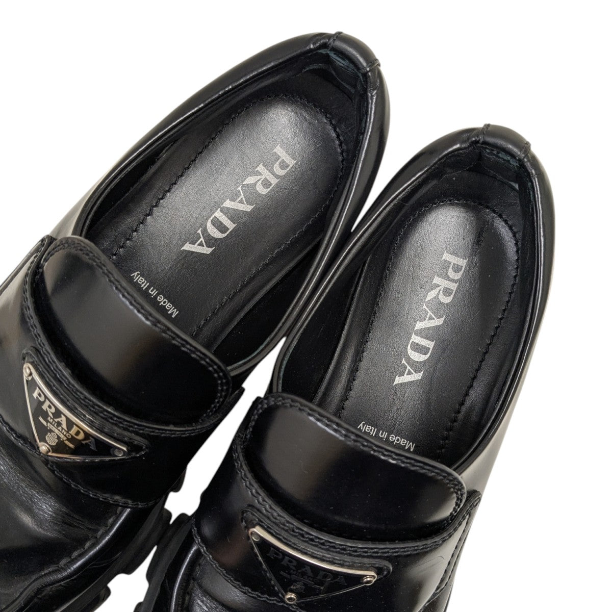 PRADA(プラダ) 厚底ローファー ブラック サイズ 36 1/2｜【公式