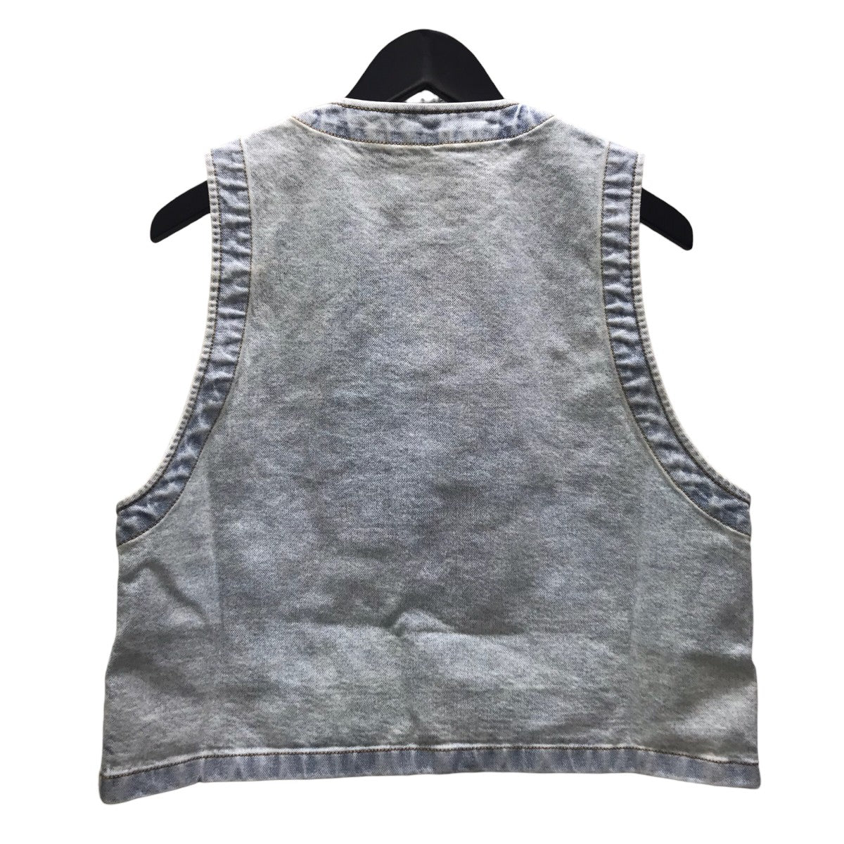 VIVIANO Ruffle Denim Vest デニムベスト 古着・中古-3枚目のアイテム画像