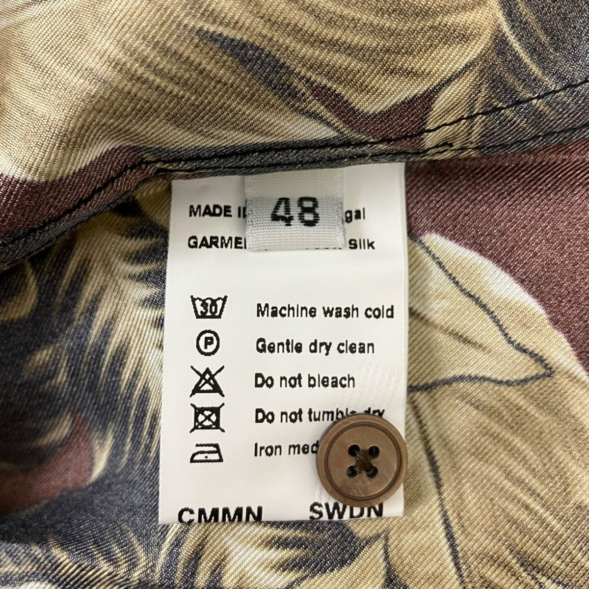 CMMN SWDN シルク半袖シャツ 古着・中古-7枚目のアイテム画像