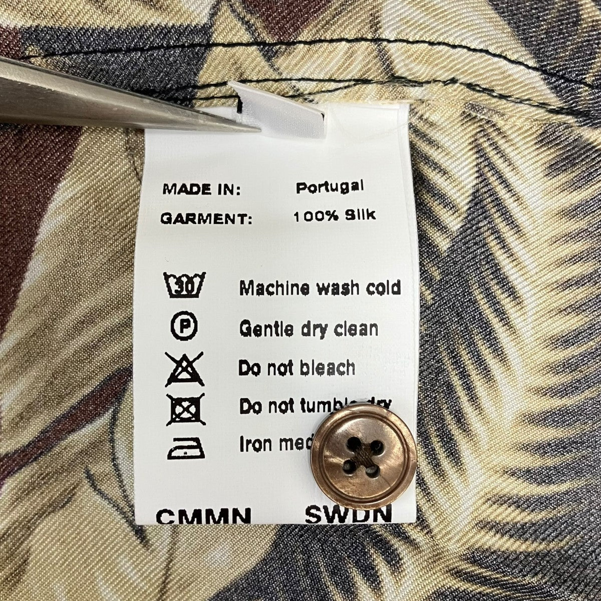 CMMN SWDN シルク半袖シャツ 古着・中古-7枚目のアイテム画像