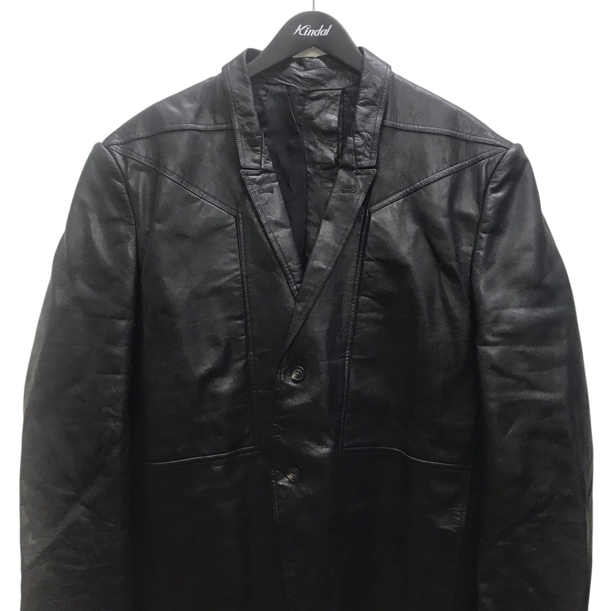 Rick Owens AW14 ウール　レザープリーツ　コート　40 RICK OWENS(リックオウエンス) 22FW jumbo tatlin leather coat レザー