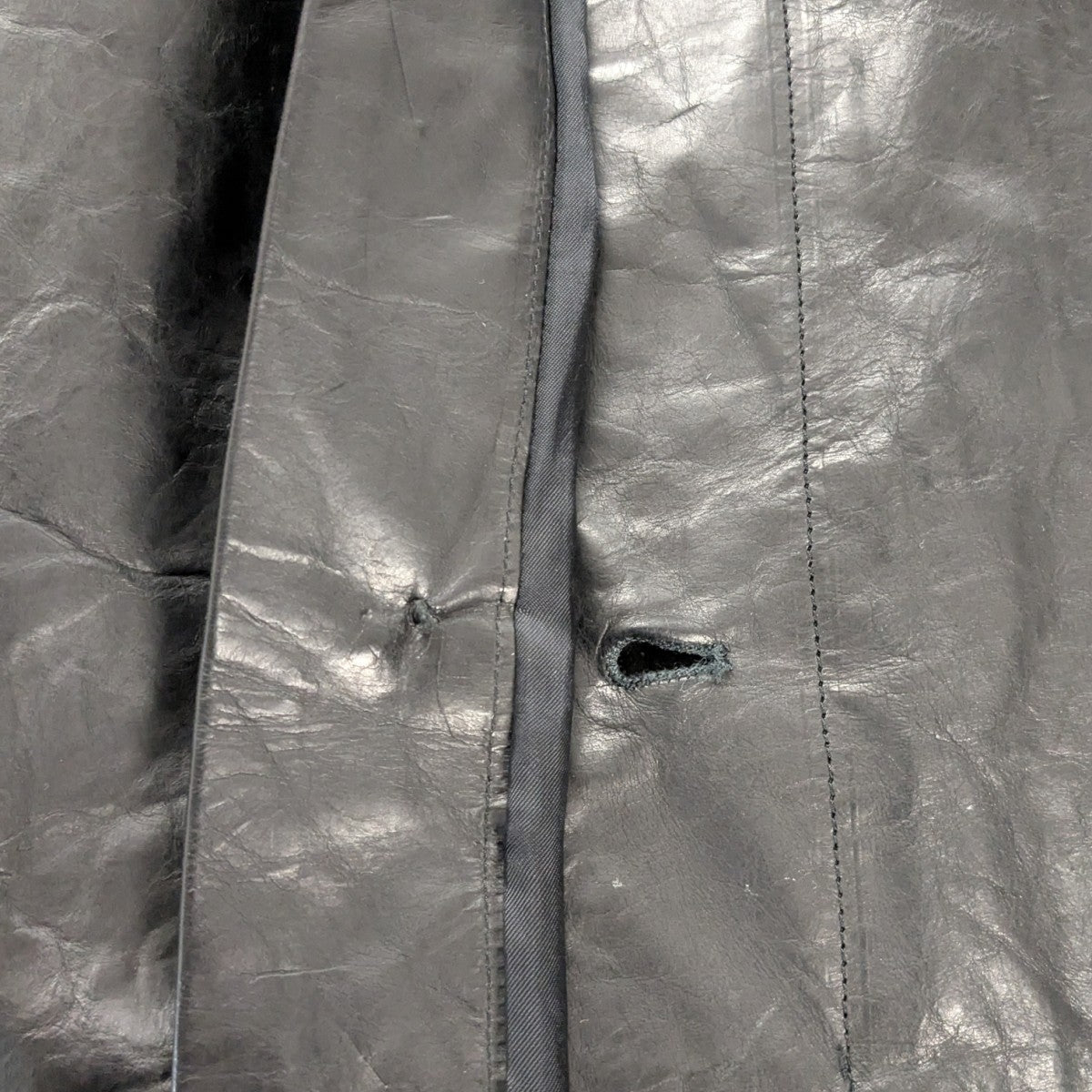 RICK OWENS 22FW jumbo tatlin leather coat レザーコート／ジャンボタトリンコート 古着・中古-7枚目のアイテム画像