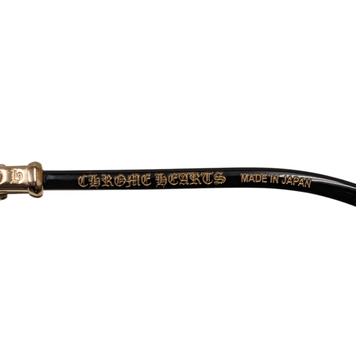 CHROME HEARTS BUBBA-A Gold Plated-Plasticケース ギャランティクロステンプルメタルフレームラウンドサングラス 古着・中古-5枚目のアイテム画像