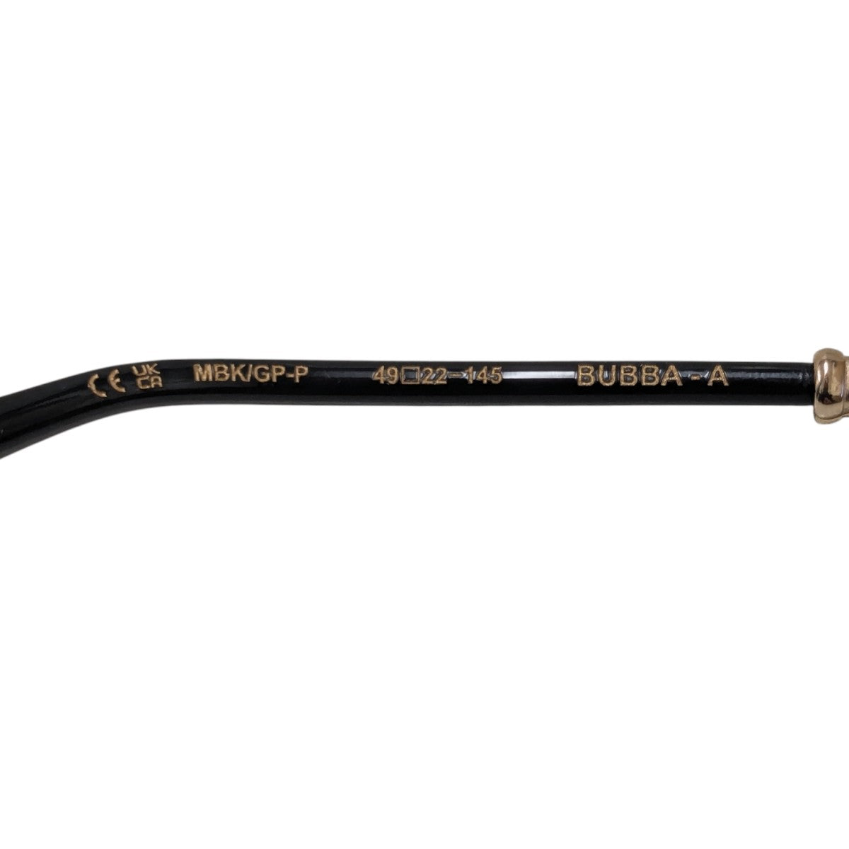 CHROME HEARTS BUBBA-A Gold Plated-Plasticケース ギャランティクロステンプルメタルフレームラウンドサングラス 古着・中古-6枚目のアイテム画像