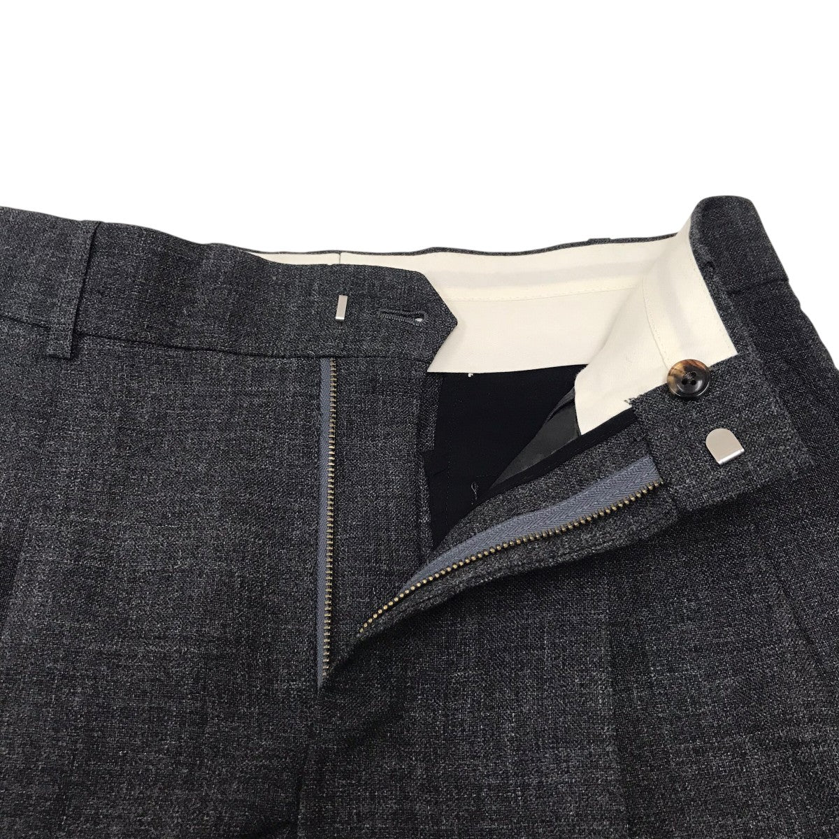 WIDE TUCK PT WOOL ワイドタックパンツ