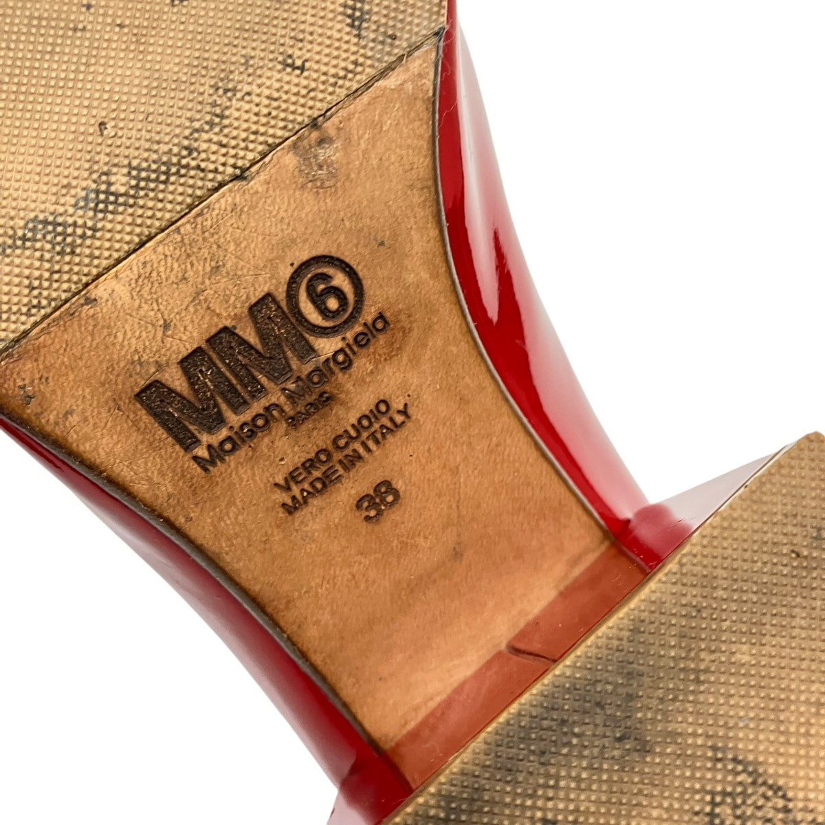 MM6 Maison Margiela(マルタンマルジェラ) エナメルサンダル レッド