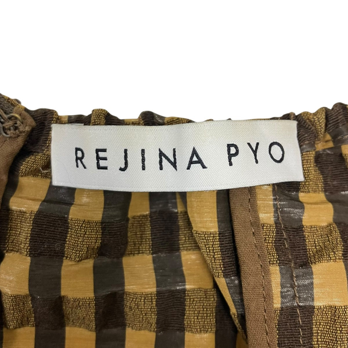 REJINA PYO バックジップチェックTシャツ 古着・中古-4枚目のアイテム画像