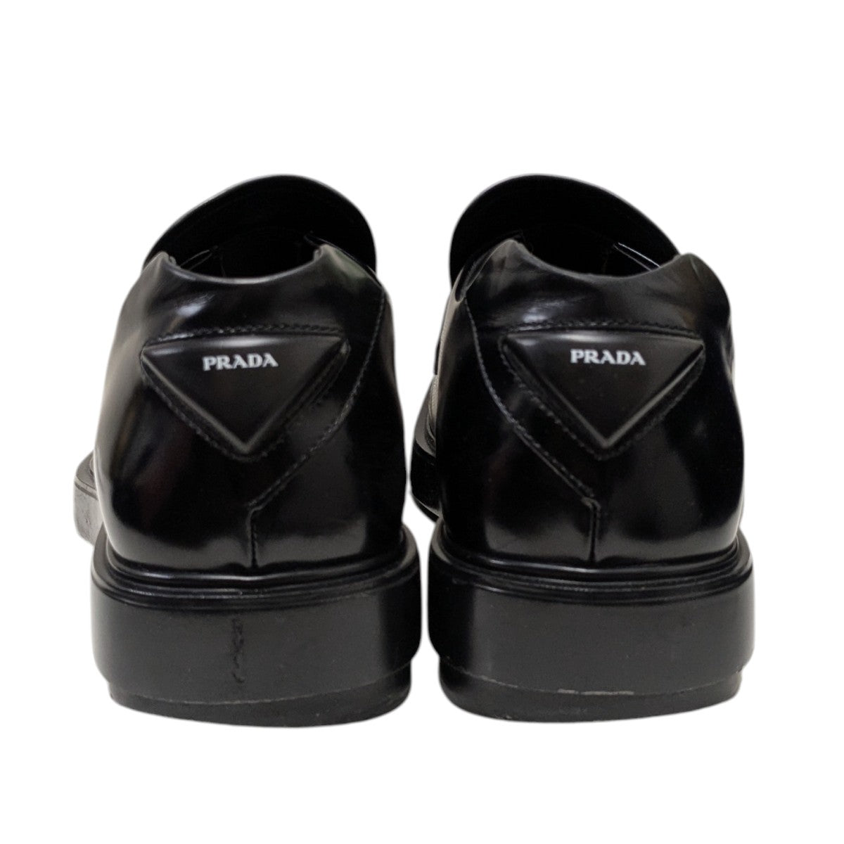 PRADA(プラダ) スクエアトゥレザーシューズ ブラック サイズ 7｜【公式
