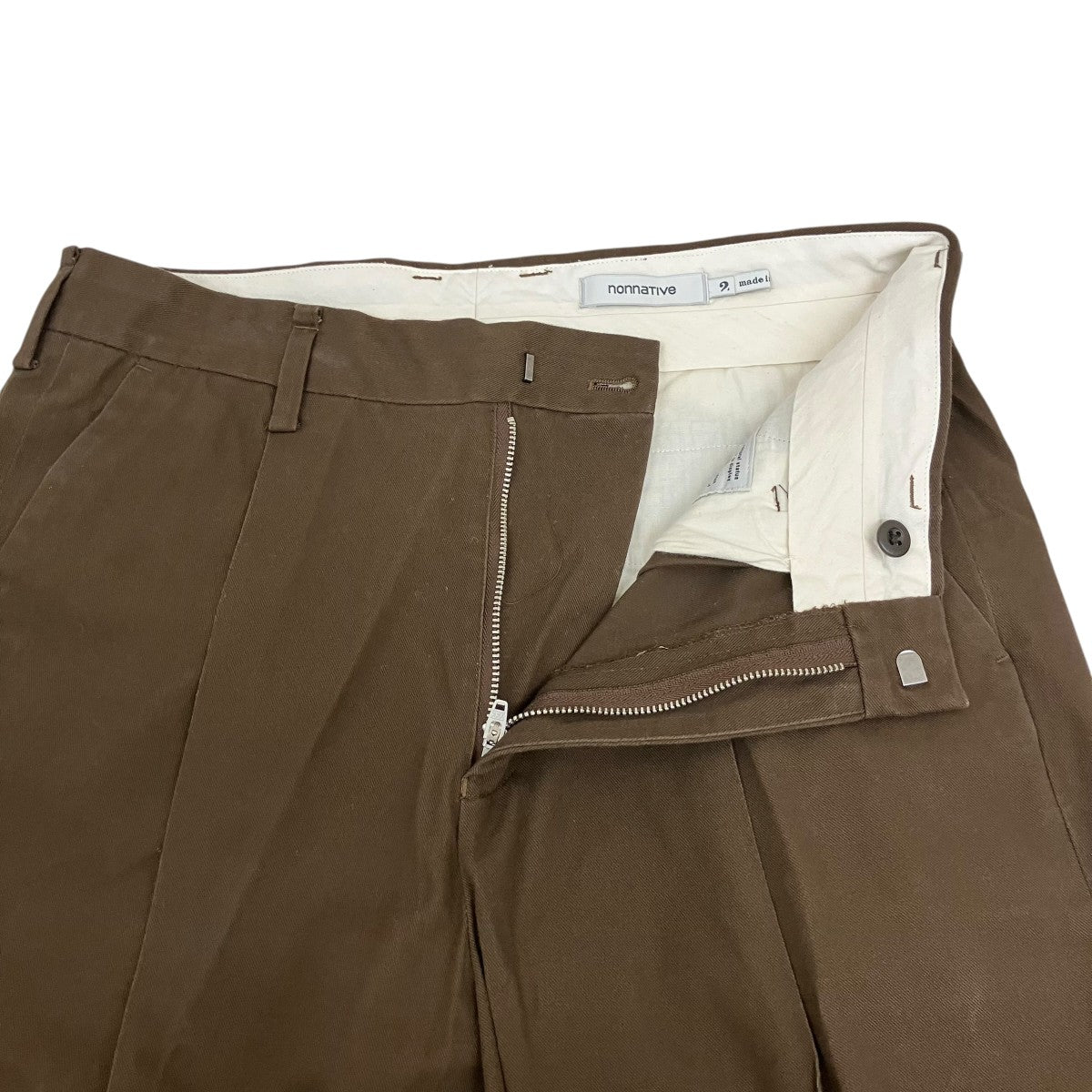 WORKER SLACKS COTTON HIGH TWISTED TWILLセンタープリーツコットンパンツNN-P4428