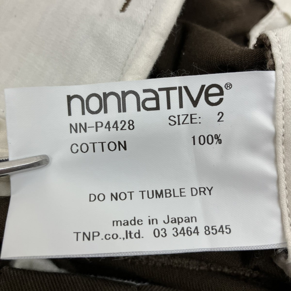 WORKER SLACKS COTTON HIGH TWISTED TWILLセンタープリーツコットンパンツNN-P4428