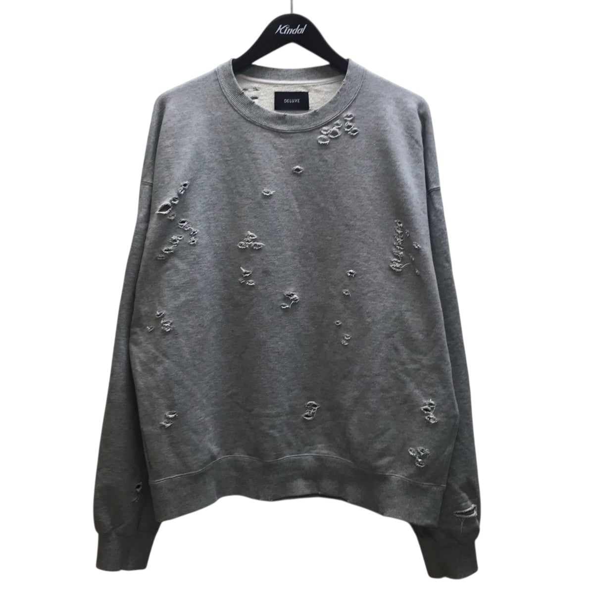 Deluxe(デラックス) ダメージ加工スウェット 25SD2669 グレー サイズ L