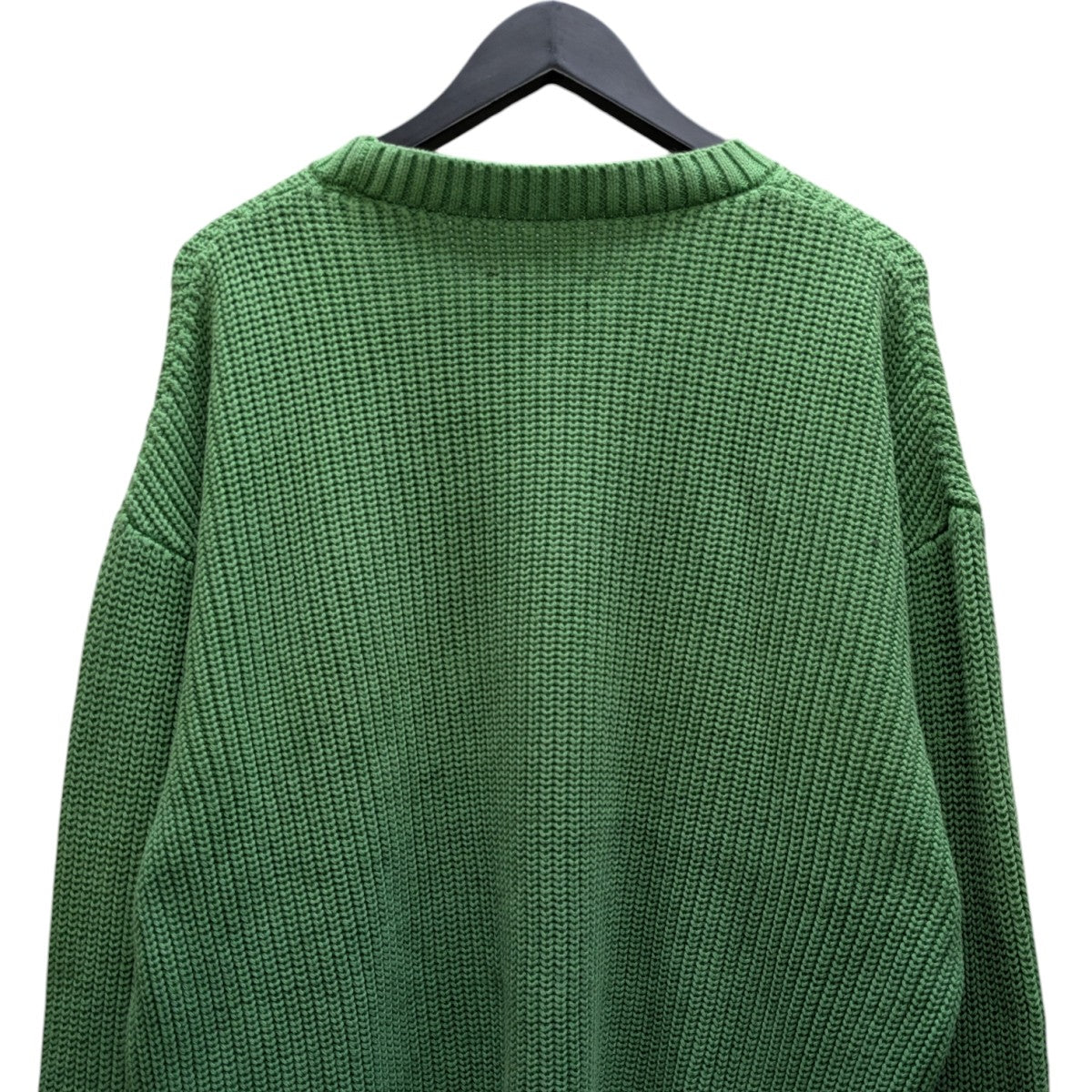 I LOVE YOU OVERDYED SWEATER   GREEN刺繍ニット