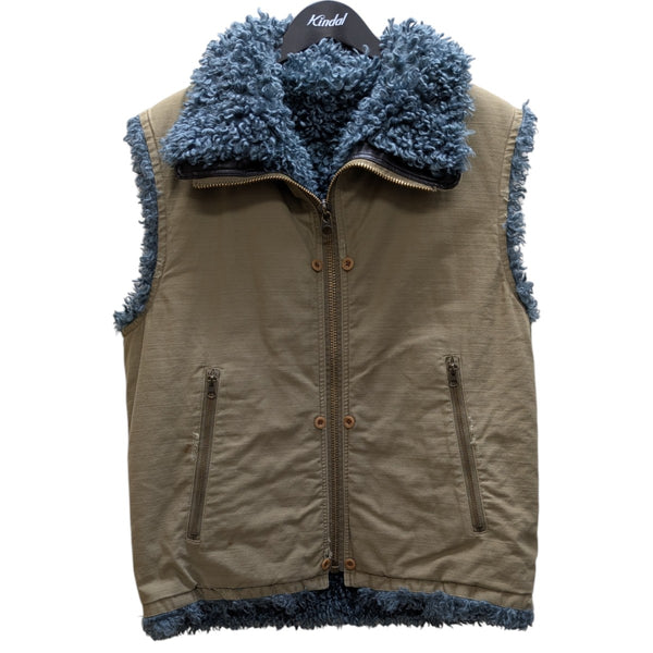 KOLOR(カラー) 25AW 中綿ベスト 25WCM-V01104 ベージュ×ブルー サイズ