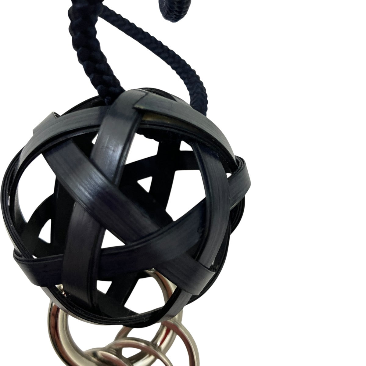 take necklace navy竹細工ネックレス