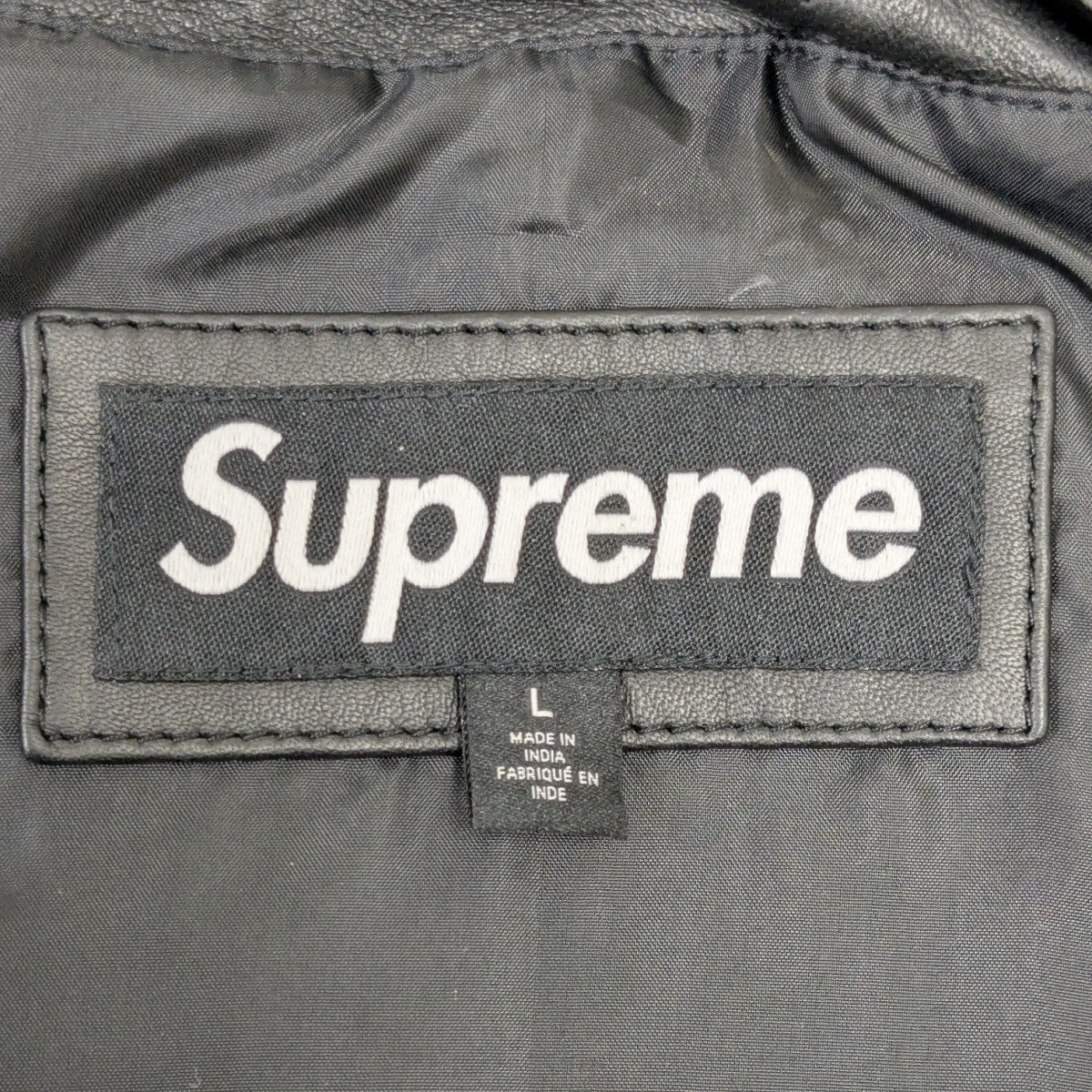 Supreme(シュプリーム) 25SSLeather Cargo Vestレザーベスト ブラック