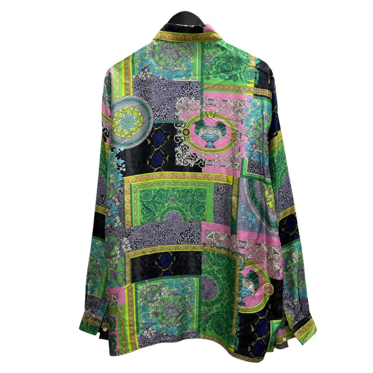 VERSACE シルク総柄シャツ 古着・中古-3枚目のアイテム画像