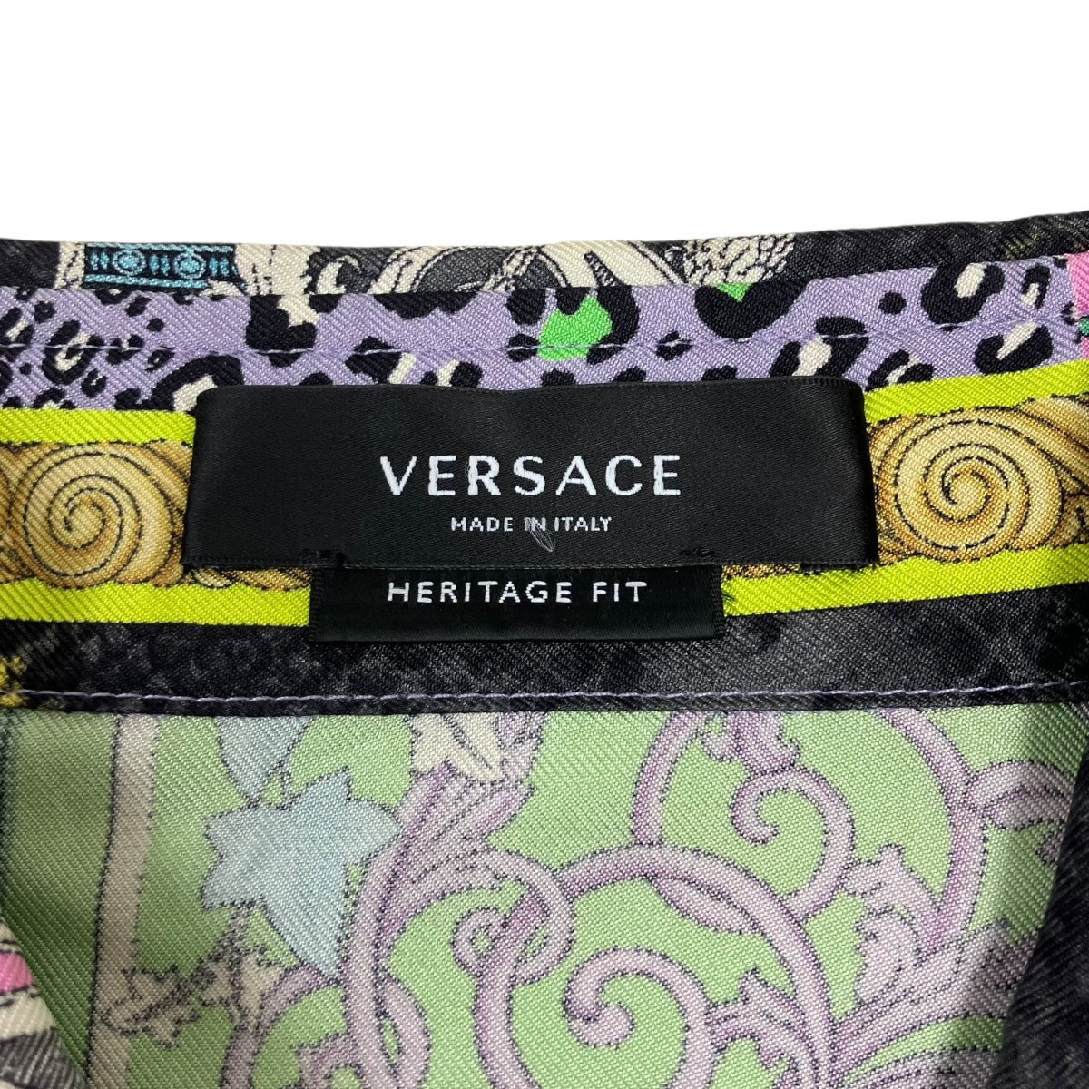 VERSACE シルク総柄シャツ 古着・中古-5枚目のアイテム画像