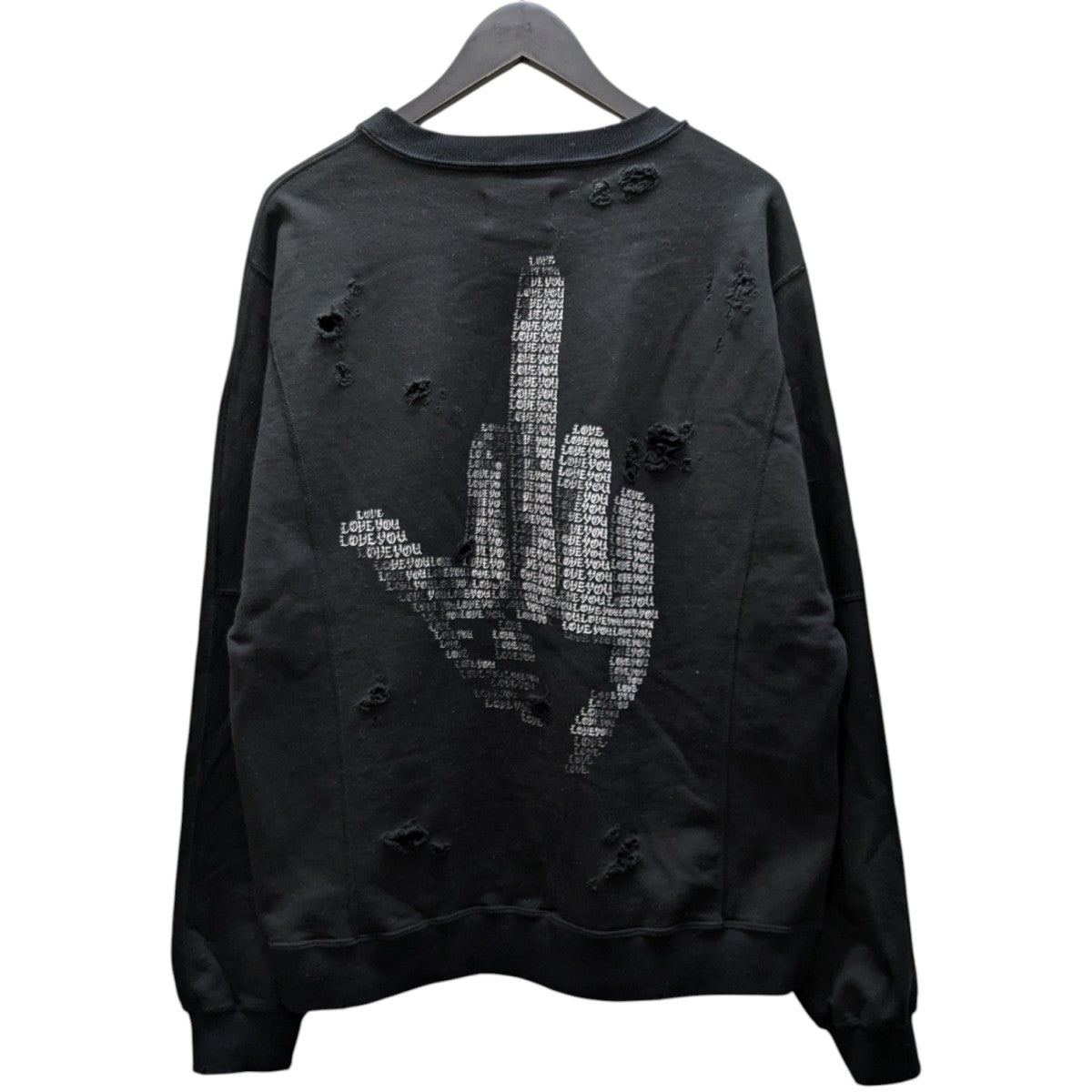 Deluxe×TSY 25ADTY2001 ×TATTOO STUDIO YAMADAダメージ加工スウェット